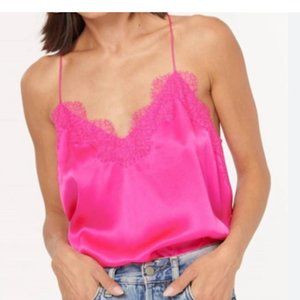 CAMI NYC lace trim racerback top